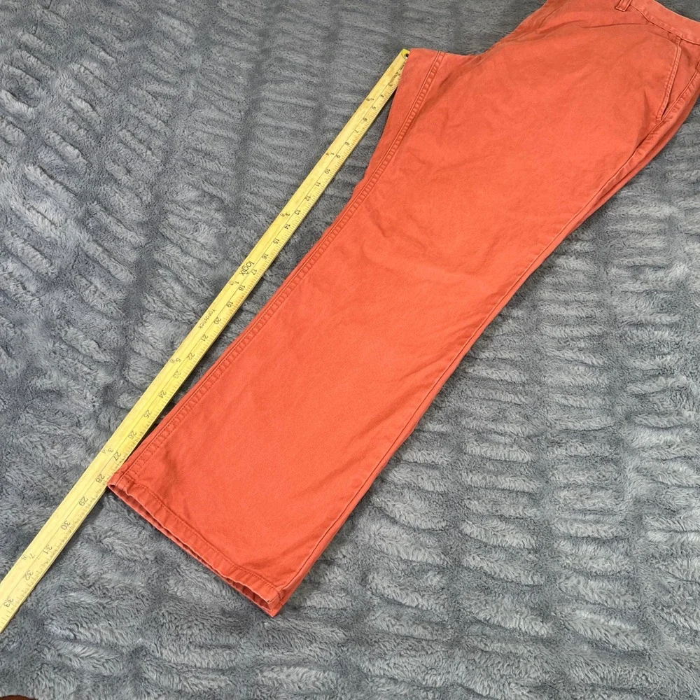 Bonobos‎ Mens Slim Straight Chino Pants 38x30 Coral Orange Cotton Trousers AN423